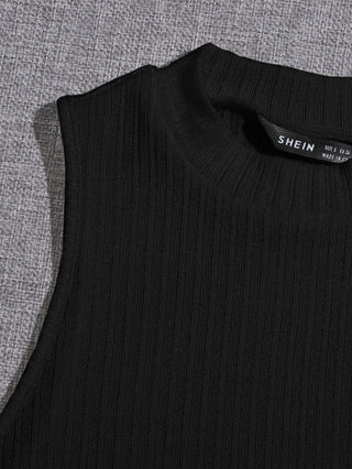 EZwear أعلى خزان مضلع قصير عادي
