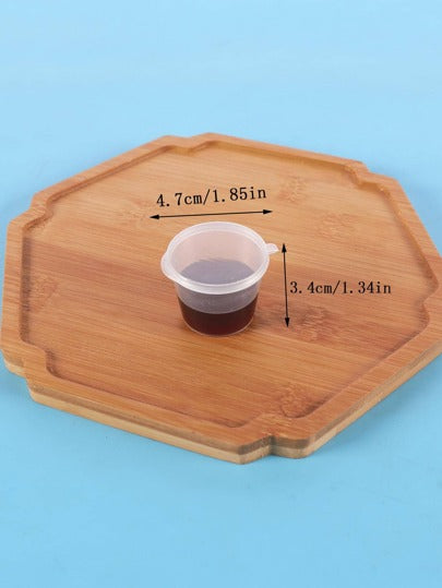 50 قطعة/مجموعة أطباق صلصة بلاستيكية تستخدم مرة واحدة ، أكواب صلصة شفافة بسيطة للاستخدام لمرة واحدة لمستلزمات المطبخ والمدرسة، عودة إلى المدرسة ، حفلات عيد الميلاد ، ديكور عيد الميلاد ، هدايا وديكورات عيد الميلاد