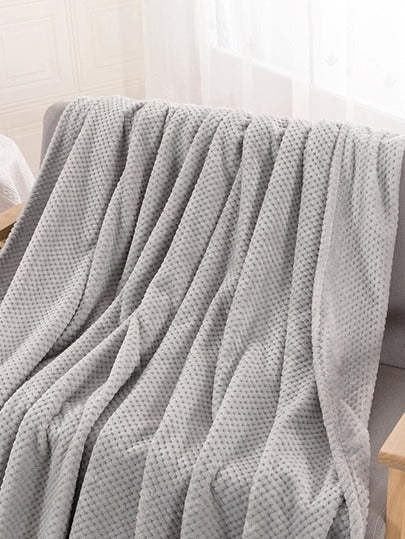 قطعة واحدة مريح رمادي فانيلا بطانية الصوف القطبي , لين & مريح زغبي غطاء بطانية الى اريكة , سرير , كرسي , غرفة المعيشة