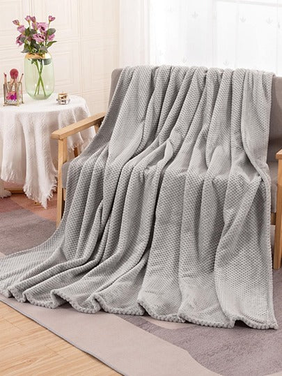 قطعة واحدة مريح رمادي فانيلا بطانية الصوف القطبي , لين & مريح زغبي غطاء بطانية الى اريكة , سرير , كرسي , غرفة المعيشة