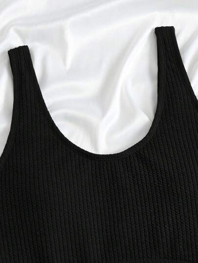 مايوه حريمي قطعة واحدة Swim Basics ملابس سباحة قطعة واحدة قص مجوف