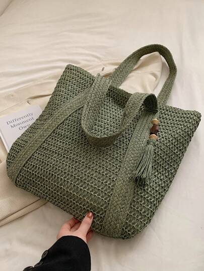 حقيبة القش كبيرة الحجم مزينة بالرموش، مثالية للصيف وأيام الشاطئ والرحلات، ضرورة صيفية، مثالية للعطلات ورجوع المدارس، سعة كبيرة، مناسبة للمراهقات والنساء وطالبات الجامعة للاستخدام الخارجي والسفر والخروج والعطلات والشاطئ وعيد القديس باتريك