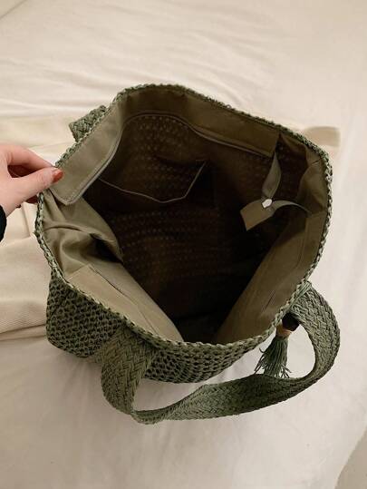 حقيبة القش كبيرة الحجم مزينة بالرموش، مثالية للصيف وأيام الشاطئ والرحلات، ضرورة صيفية، مثالية للعطلات ورجوع المدارس، سعة كبيرة، مناسبة للمراهقات والنساء وطالبات الجامعة للاستخدام الخارجي والسفر والخروج والعطلات والشاطئ وعيد القديس باتريك