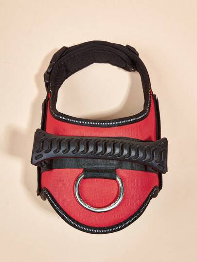 صدرية حيوانات أليفة للكلاب بشريط مضيء مضاد للانفجار باللون الأحمر جزء واحد، مناسبة لجميع السلالات الصغيرة/المتوسطة/الكبيرة. مشي خارج المنزل والتدريب
