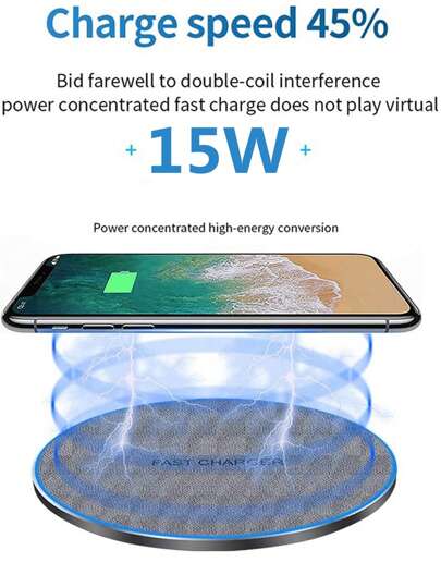 الشاحن اللاسلكي 15 وات متوافق مع آيفون 16 15 14 13 12 برو ماكس ميني 11 إكس إس إكس أر إكس 8 بلس سريع الشحن ، متوافق مع جالكسي S25/S24/S23/S23 أولترا/S22/S22+/S22 أولترا/S21/S21+/S21 أولترا/S20/S20+/S10/S10+/S9/S9+/S8/S8+ ، Note 20/10 ، Z Fold Z Flip