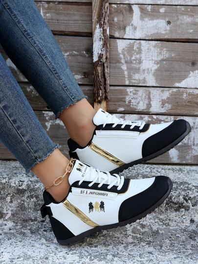 رياضي حذاء رياضي الى بطباعة أحرف رباط امامي حذاء جري