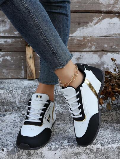 رياضي حذاء رياضي الى بطباعة أحرف رباط امامي حذاء جري