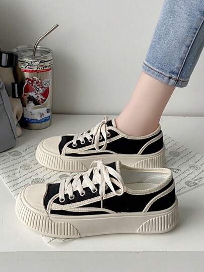 رياضي أحذية قماشية الى رباط امامي حذاء رياضي