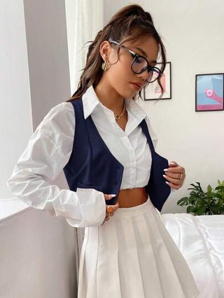 EZwear سترة صدرية بدون قميص للخريف/الشتاء