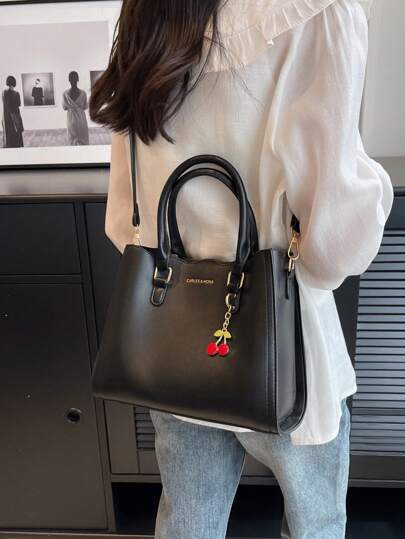 حقيبة تسوق/تنقل أنيقة بتصميم عصري متعددة الجيوب لحضور الأعمال مع شكل متدلٍ، حقيبة يد نسائية واسعة السعة لحمل العبر، حقيبة متنوعة الأقسام للتنقل، حقيبة عروس حمراء، حقيبة مائلة، حقيبة موضة أنيقة للنساء