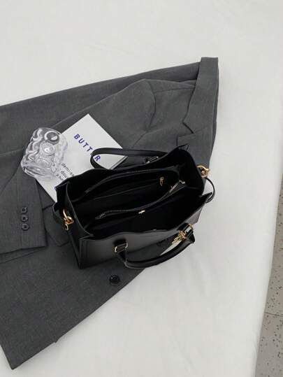 حقيبة تسوق/تنقل أنيقة بتصميم عصري متعددة الجيوب لحضور الأعمال مع شكل متدلٍ، حقيبة يد نسائية واسعة السعة لحمل العبر، حقيبة متنوعة الأقسام للتنقل، حقيبة عروس حمراء، حقيبة مائلة، حقيبة موضة أنيقة للنساء