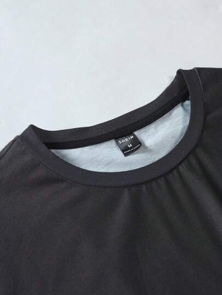 Manfinity Homme تي شيرت ألوان متدرجة حافة منحنية للرجال