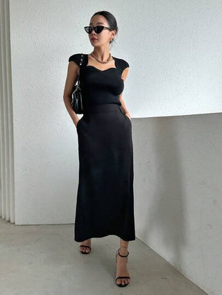 DAZY تنورة عالية الخصر مع شق في الطرف