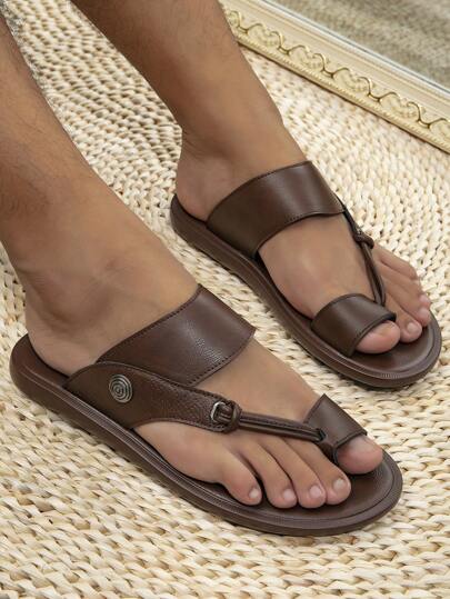 صنادل رجالية بسيطة ومريحة من نوع ثونغ، فليب فلوب عربية للشاطئ