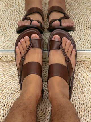 صنادل رجالية بسيطة ومريحة من نوع ثونغ، فليب فلوب عربية للشاطئ