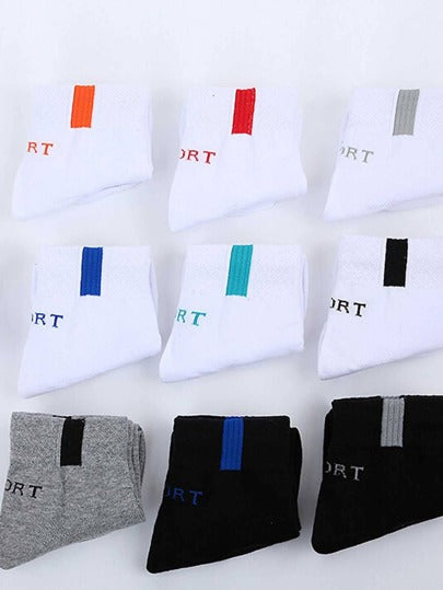 جوارب طاقم بطباعة أحرف 5 أزواج للرجال