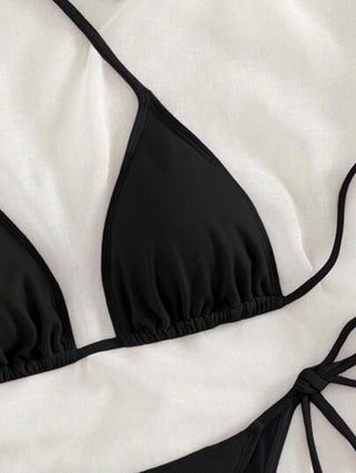 SHEIN Swim ملابس سباحة بيكيني رسن مثلث ربطة جانبي