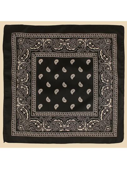 قطعة واحدة من الإكسسوارات النسائية تصميم باندانا بطبعة باتيك عصرية للزينة على الملابس والشعر والرأس، مثالية لتزيين إطلالتك