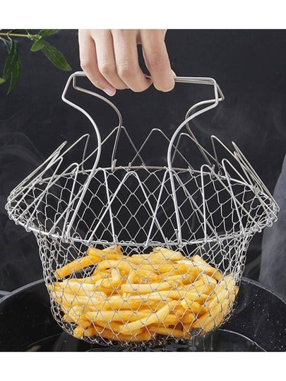 سلة المقلاة العميقة فولاذ غير قابل للصدأ قطعة واحدة