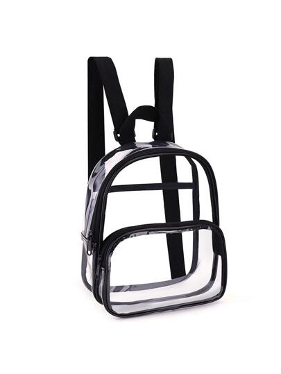 حقيبة ظهر شفافة، سعة كبيرة لطلاب، مناسبة للرحلات القصيرة والتسوق والعطلات وكهدايا أعياد الميلاد، حقيبة ظهر عادية شفافة