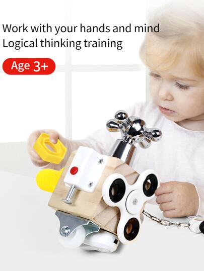 لعبة مكعب مشغول للأطفال لإشباع الحواس لوحة مشغولة للسفر لعب تعليمي للأطفال من سن 1 إلى 3 سنوات، ألعاب تعليمية مونتيسوري للأطفال من عمر 18 إلى 24 شهرًا