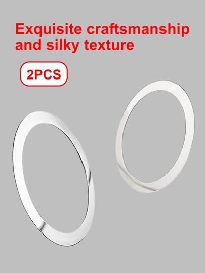 2 قطع سبائك الألومنيوم هاتف الشحن اللاسلكي حلقة مغناطيسية