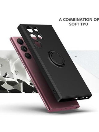 كفر موبايل مغناطيسي مع حامل حلقي متوافق مع iPhone15/15Plus/15Pro/15Promax