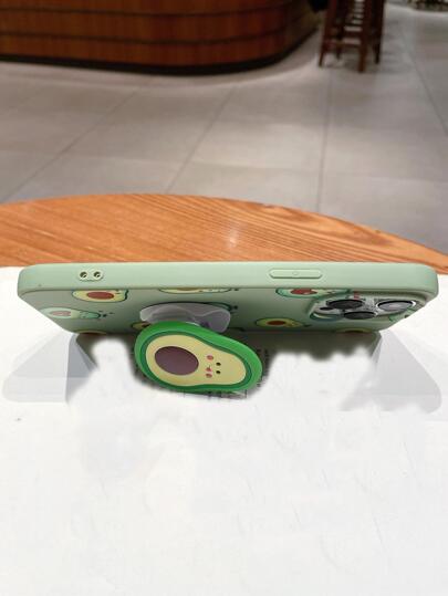 غطاء هاتف قابل للاستخدام مع آيفون 16/16 برو/16 برو ماكس/16E، من تصميم مصنوع من مادة ناعمة واقية من السقوط، مناسب للنساء بطبعة أفوكادو صيفية