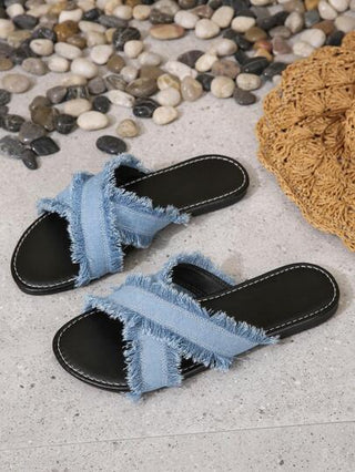 صندل نسائي بطراز بوهيمي مسطح، شبشب عارضة صيفية متقاطعة الأحزمة للفتيات المراهقاترمضان