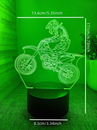 قطعة واحدة بلاستيك مصباح مكتبي , إبداع شخص & دراجة نارية تصميم مصابيح مزين الى هدية