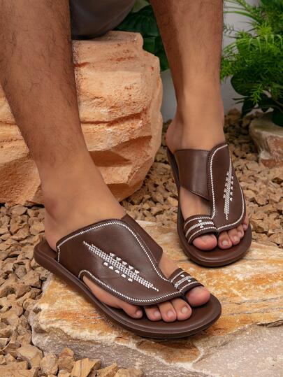 نعال رجالية بطراز عربي مريحة ، صنادل رسمية من الشرق الأوسط