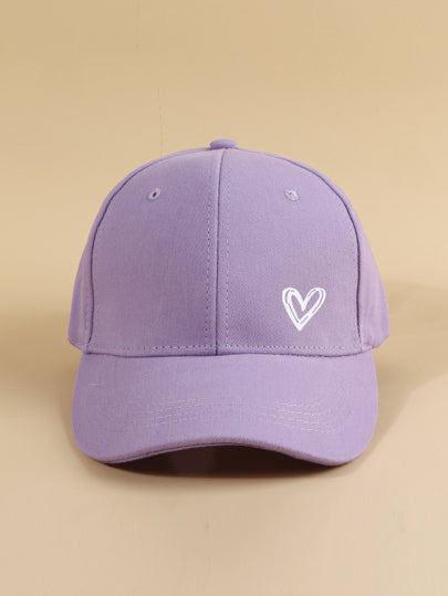 قطعة واحدة أرجواني طباعة Love قلب Y2K أسلوب كريم واقي من الشمس تنفس قبعة بيسبول الى ولد & بنات خارجي قابل للتعديل حماية من أشعة الشمس كاجوال قبعة شمسية