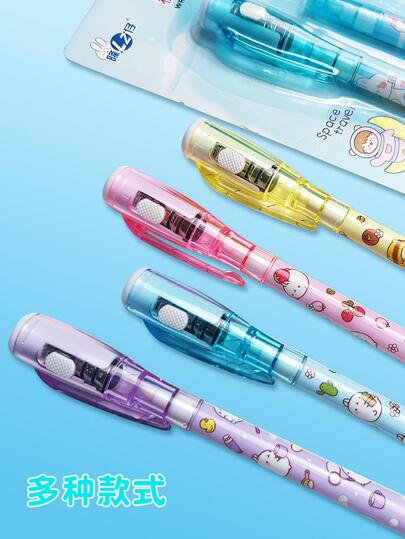 قلم علامة نمط رسوم كارتون غير مرئى فلوري قطعة واحدة