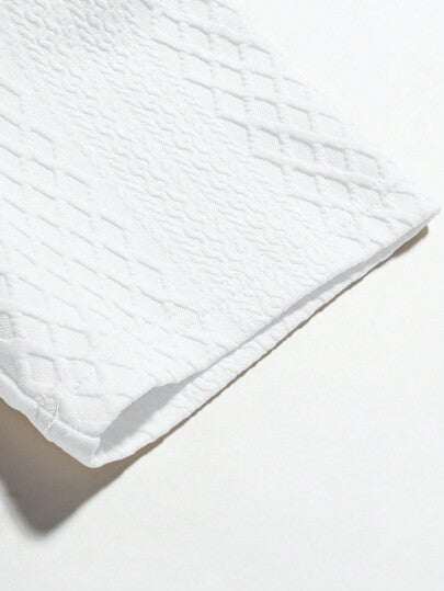 Manfinity Hypemode قميص بولو موحدة اللون منخفض الاكتاف للرجال