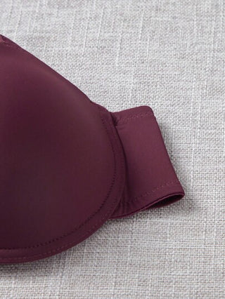 Shein Underwear&Sleepwear Basics حمالة صدر مرفوع موحدة اللون حلقة معدني 3 قطع