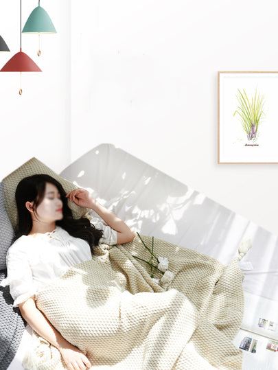 غطاء بطانية مزخرف بشرابة قطعة واحدة