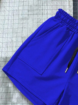 Manfinity Homme بنطلون قصير رباط خصر للرجال