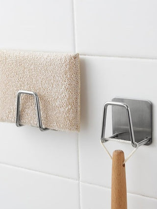 قطعة واحدة فولاذ غير قابل للصدأ مطبخ مصفاة منظم مع الإسفنج الرغوي , فولاذ كرة صوف , و استنزاف تصميم مع 3 أمتار شريط لاصق