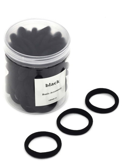 50 قطعة/علبة ربطات شعر نسائية ذات مرونة عالية لذيل الحصان، تصفيفة الشعر (ألوان متنوعة) كاجوال، إكسسوارات رأس المرأة، ملحقات شعر المرأة، محامل ذيل الحصان، ربطات شعر مطاطية، أشرطة شعر سكرونشي