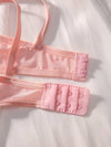 Pure Desire لانجري جذابة نسائية مشد المتباين التطريز شفاف الصاف