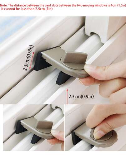 أثاث مكتبي قفل أمان سبائك الألومنيوم انزلاق بوابة & نافذة قفل مع مضاد للقرص , ضد السرقة , مضاد للسقوط و قطعة واحدة