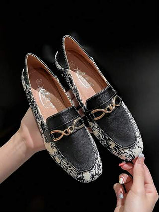 أحذية أوكسفورد حريمي Mengshangli أحذية لوفر نسائية منبسطة كاجوال بدون رباط، أحذية زوارق من الجلد على الطراز البريطاني الأنيق