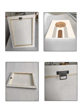 رمضان زينة رمضان إطار عتيق هندسي بطباعة بجرافيك زيتي مع خشب صلب , النمط البوهيمي غرفة المعيشة , غرفة نوم , دراسة غرفة زخرفة قطعة واحدة