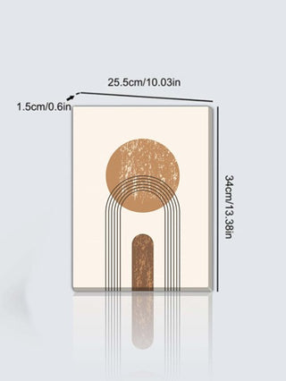 رمضان زينة رمضان إطار عتيق هندسي بطباعة بجرافيك زيتي مع خشب صلب , النمط البوهيمي غرفة المعيشة , غرفة نوم , دراسة غرفة زخرفة قطعة واحدة