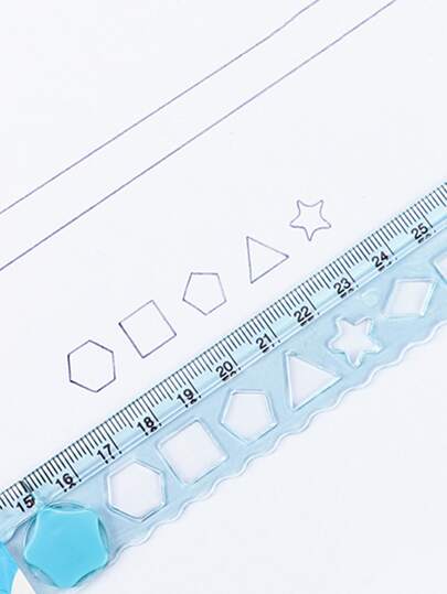 أدوات مكتبية ومدرسية 1 قطعة/ 2 قطعة مسطرة بلاستيكية قابلة للطي 30 سم ذات نماذج جذابة للرسم والكتابة متعددة الوظائف (ألوان عشوائية)