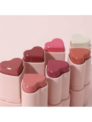 HECI BEAUTY بلاشر كريمي على شكل قلب 3 في 1 من HECI BEAUTY قطعة واحدة، ظلال وردية جميلة وإشراقة وردية طبيعية، أحمر خدود للمكياج طويل الأمد مناسب للشفاه والعيون والخدود، هدايا عيد الحب للنساء والفتيات، Y2K