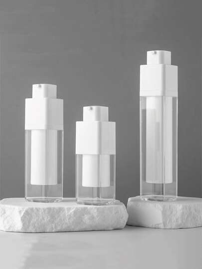 قطعة واحدة مربع شفاف السفر ضغط مضخة زجاجة الى العناية بالبشرة أو منظفات , محمول بلاستيك مكنسة زجاجة