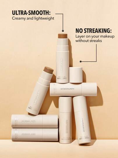 SHEGLAM Snatch 'N' Define Stick-Soft Tan Cream Contour Stick يدوم طويلاً، برونزر عالي الصبغة ومقاوم للتعرق، خفيف الوزن وناعم، مكياج وجه طبيعي، كونتور ومكياج حفلات عيد الميلاد و عيد الأب التخرج عيد الميلاد العطلة الربيع الصيف Y2K فاخر أزياء مكياج...