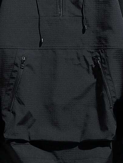 جاكيت سحاب نصف حافة رباط قبعة للرجال