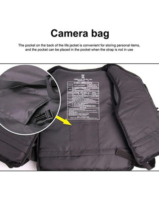 سترة النجاة الكبيرة للكبار - قدرة عائمة كبيرة - أحزمة قابلة للتعديل - هواء واسع النطاق وسريع الجفاف - خامة الداخلية هي المطاط الكلوروبرين - زيادة التصادم - مناسب للسباحة والغوص والقوارب النفاثة وصيد الأسماك